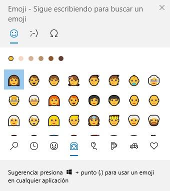 activar teclado emoji windows