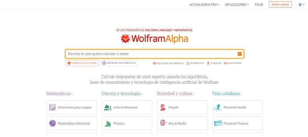 buscador WolframAlpha