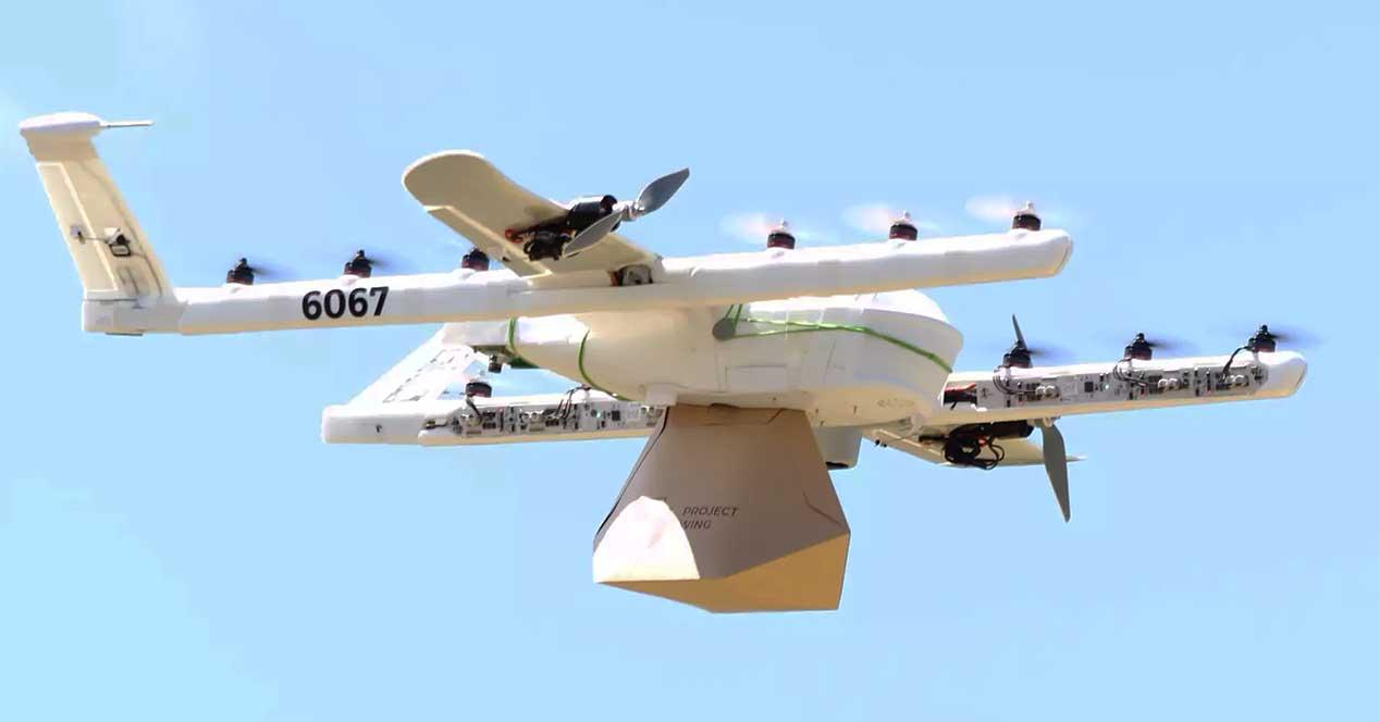 wing drone entrega paquetes