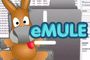 Ilustración conceptual del logo de eMule sobre un fondo digital azul, representando la descarga de archivos en redes P2P.