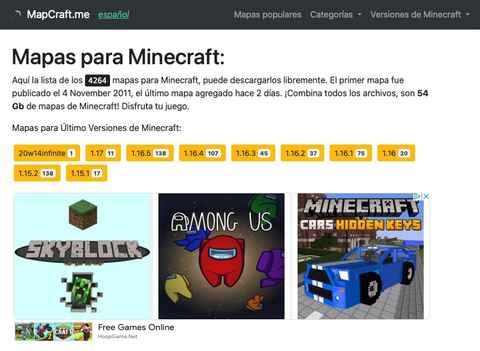 Jugar Minecraft Online Gratis - Juegos de minecraft, mods, skins, mapas,  texturas y mas.