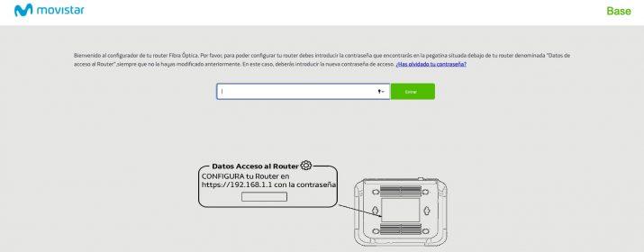 menu acceso router movistar