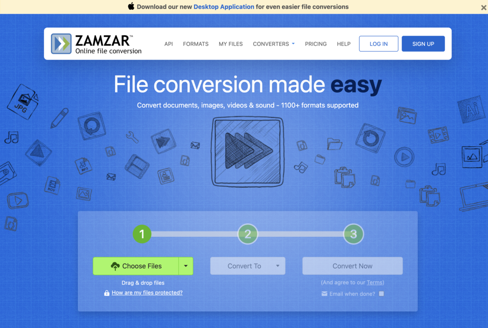 imagen de la app de Zamzar