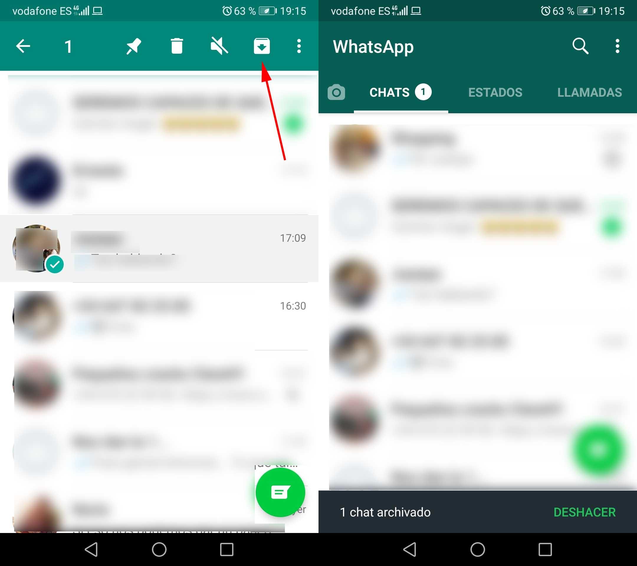 Truco para ocultar mensajes en WhatsApp y más privados