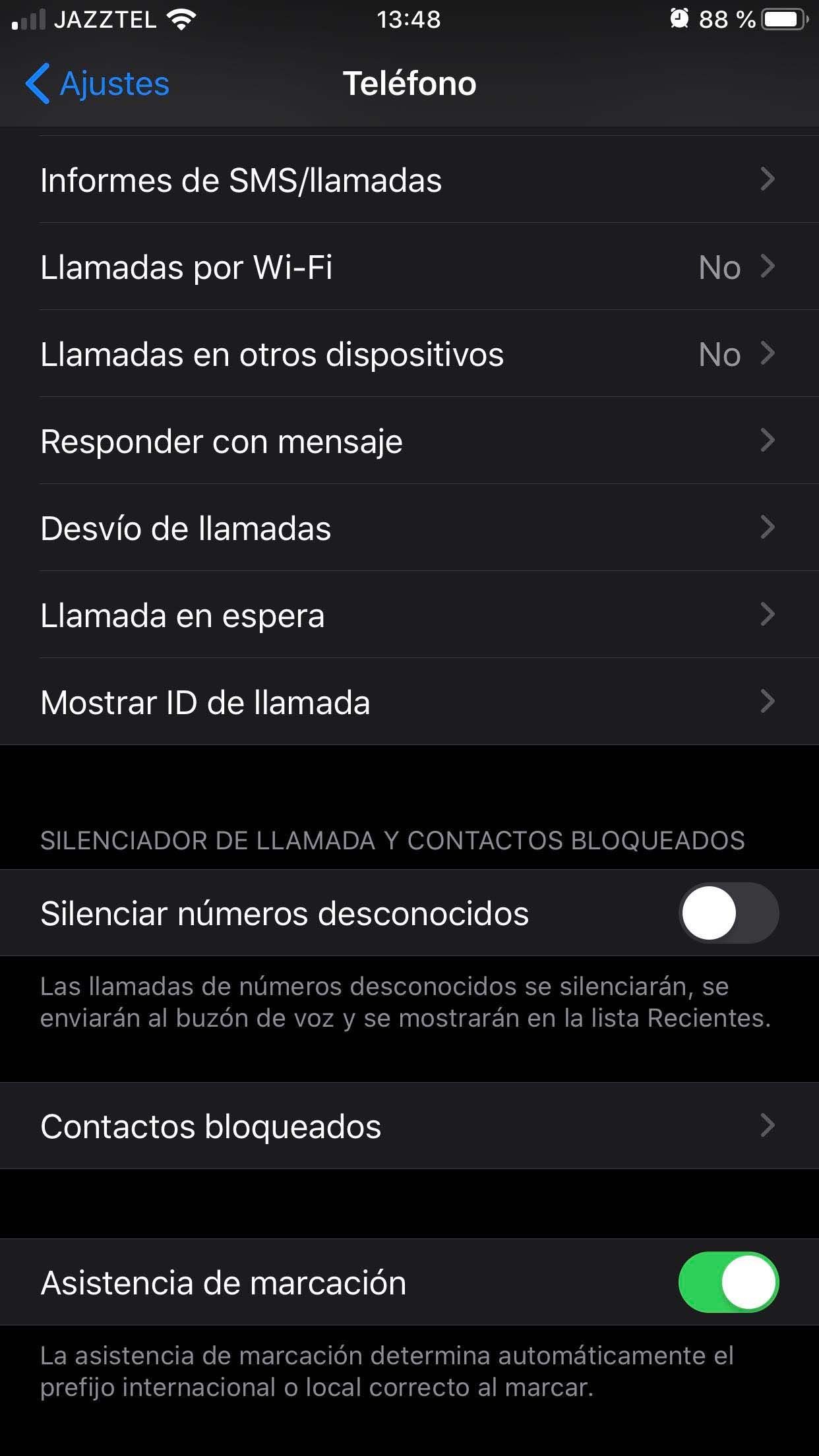 Cómo bloquear las llamadas de SPAM en iOS 13