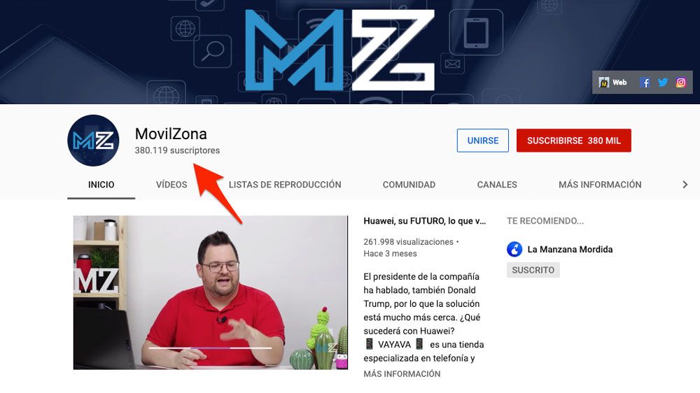 Contador de suscriptores con número exacto