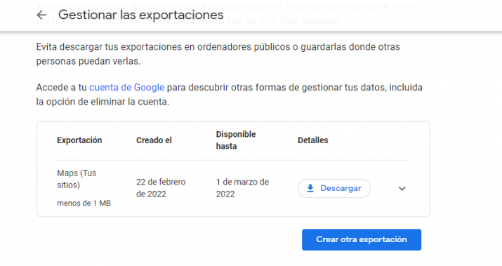 exportar google maps