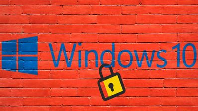 logo de windows sobre fondo naranja