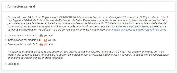 Guía para darse de alta en el IAE online por Internet