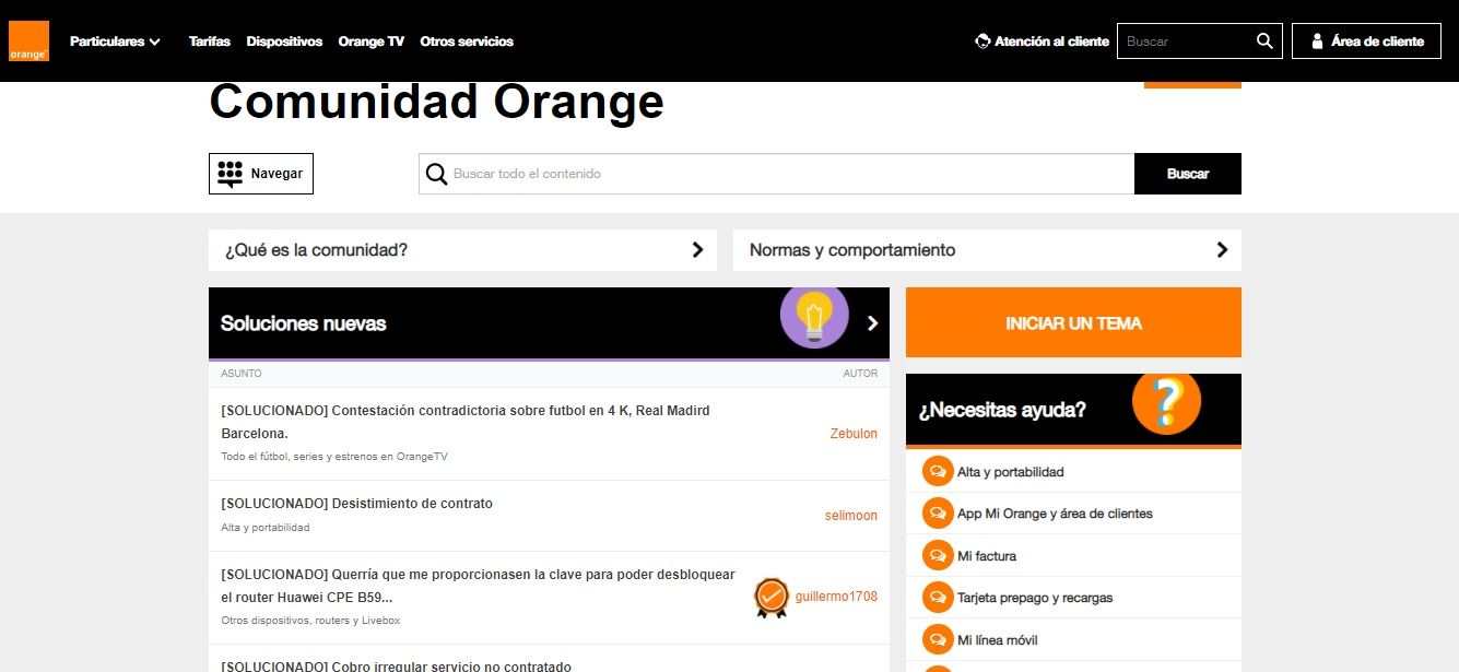 Orange Clientes Cómo contactar con atención al cliente de Orange