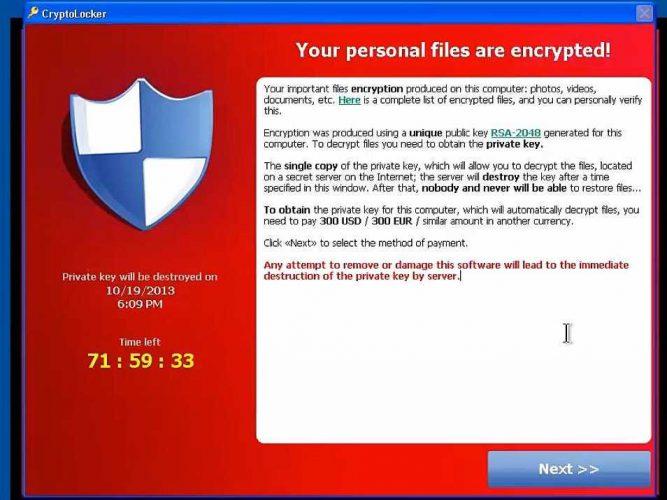 Qué es el ransomware, cómo nos puede infectar y cómo protegernos Cryptolocker-667x500