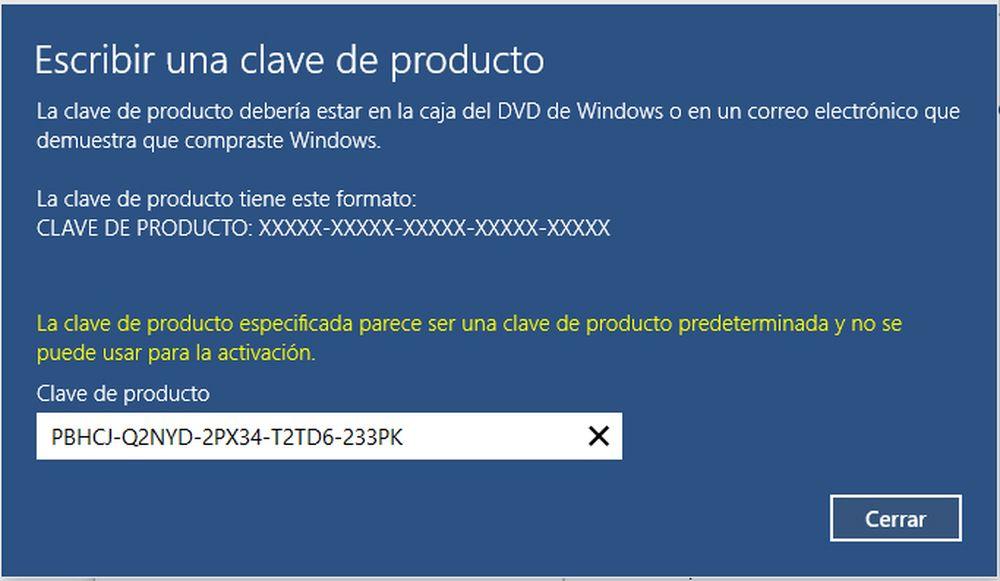 clave producto windows 10
