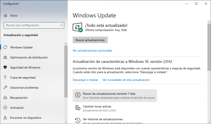 windows update actualización