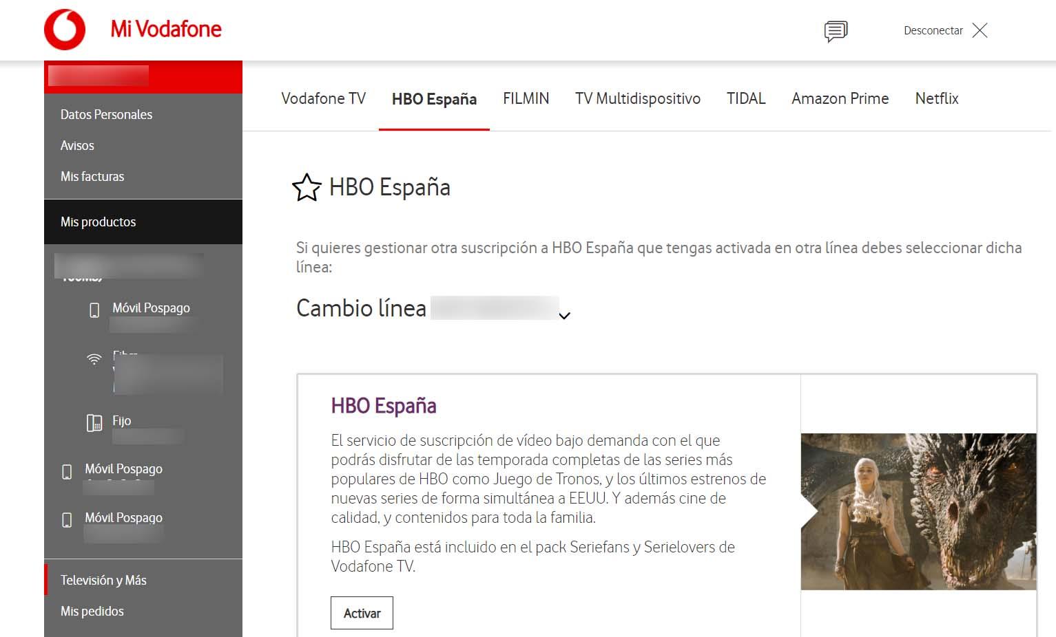 HBO en Vodafone