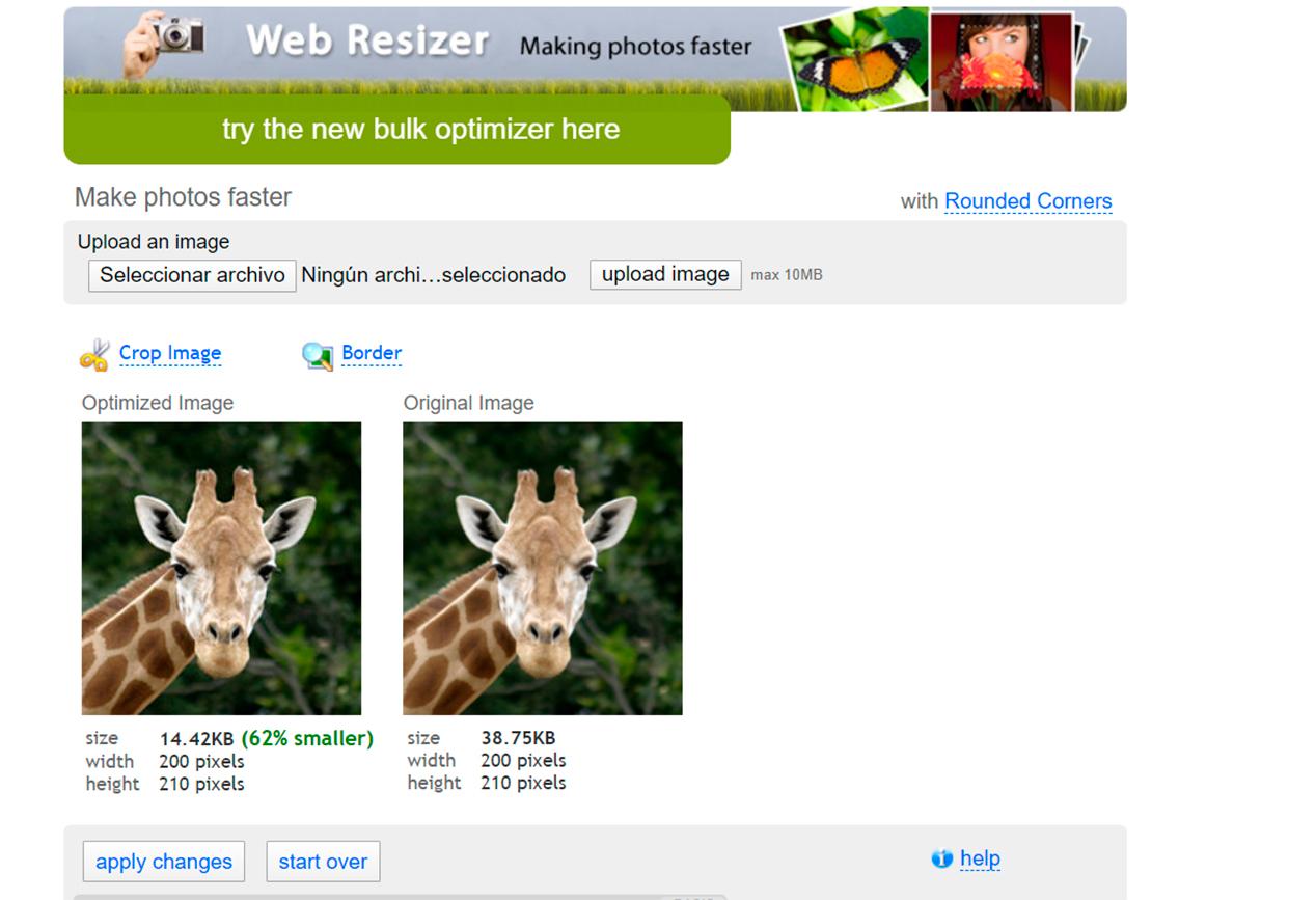 Web Resizer - Webs para comprimir imágenes