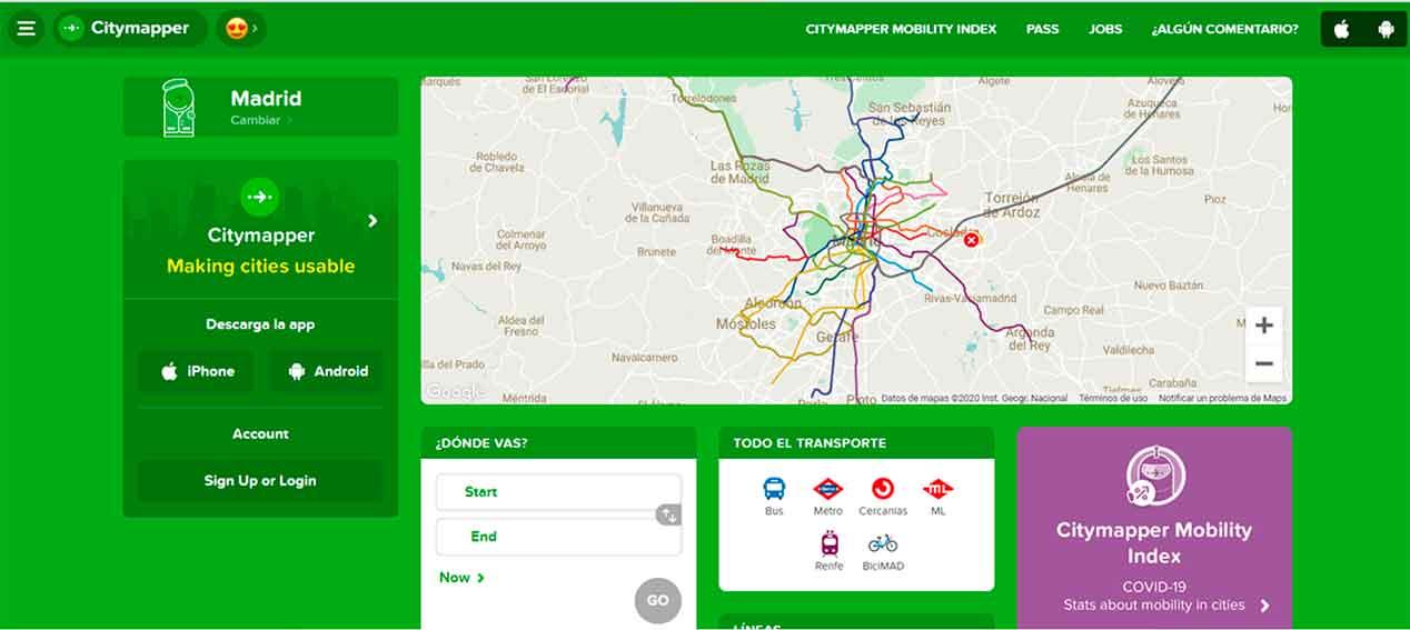 Citymapper - Alternativas a Google Maps