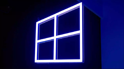 logo en luces LED de Windows