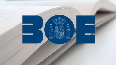 imagen del boe con el libro de fondo