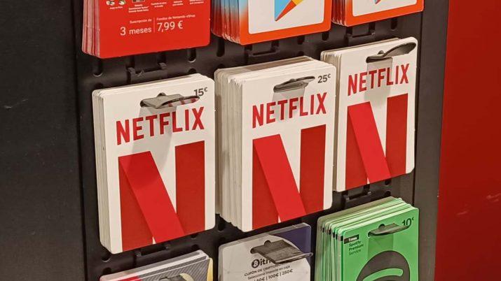 Venta de tarjetas regalo de Netflix en Supercor