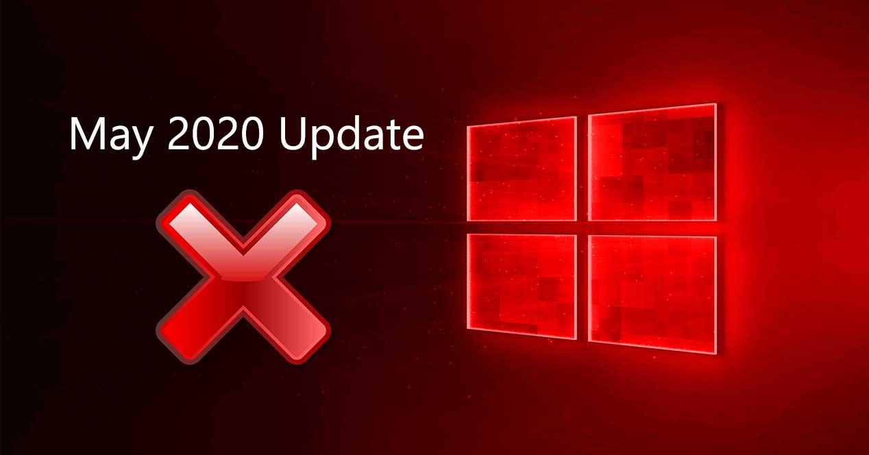 windows 10 may 2020 update error