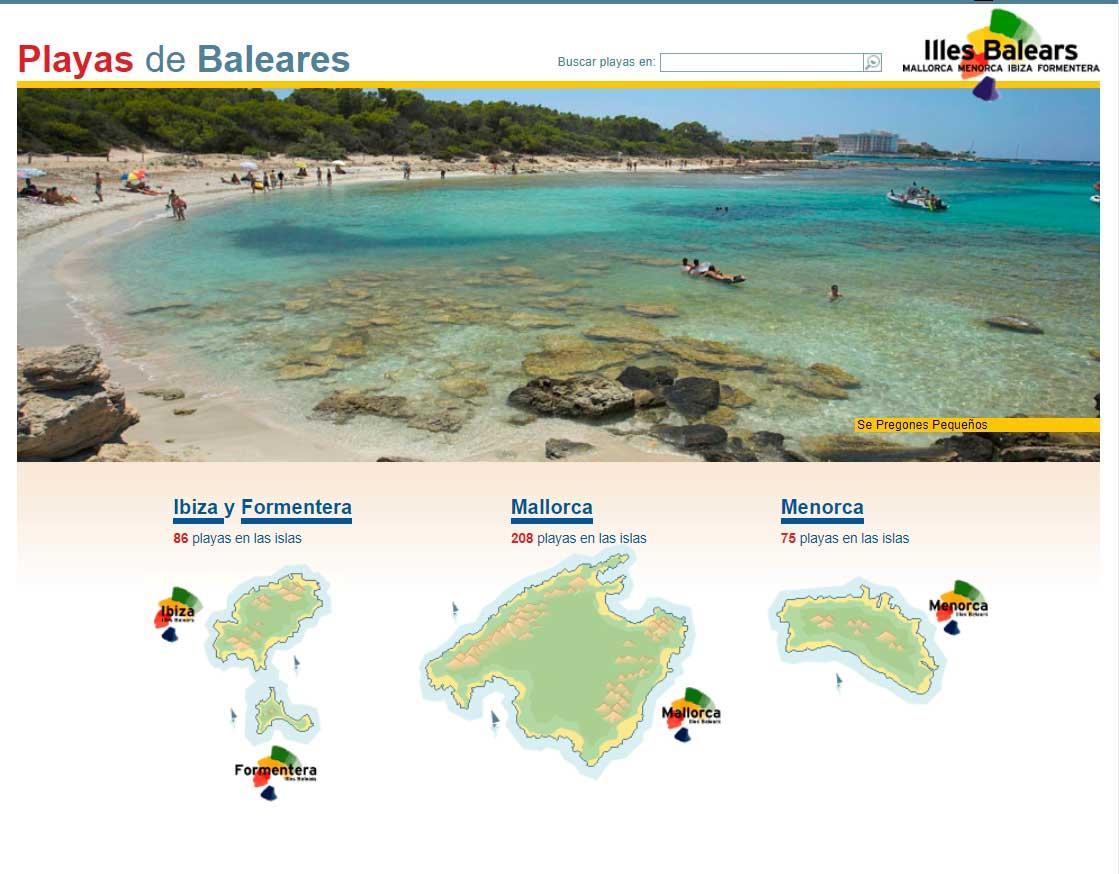 Baleares - Webs de información de playas