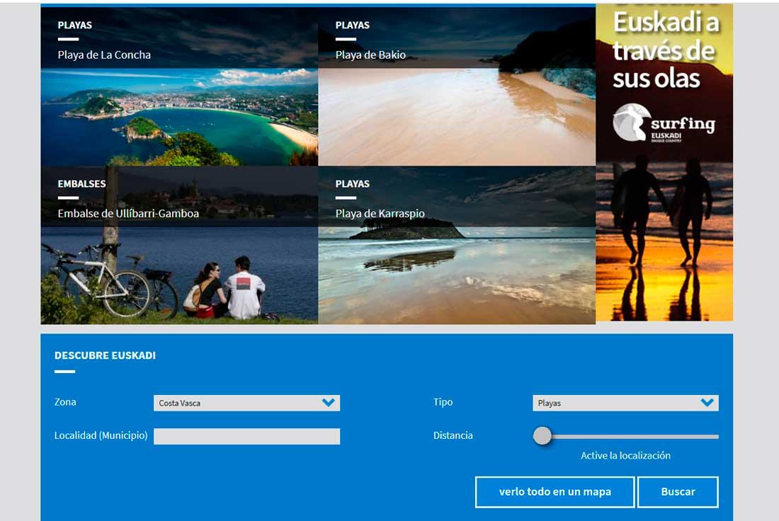 Euskadi - Webs de información de playas