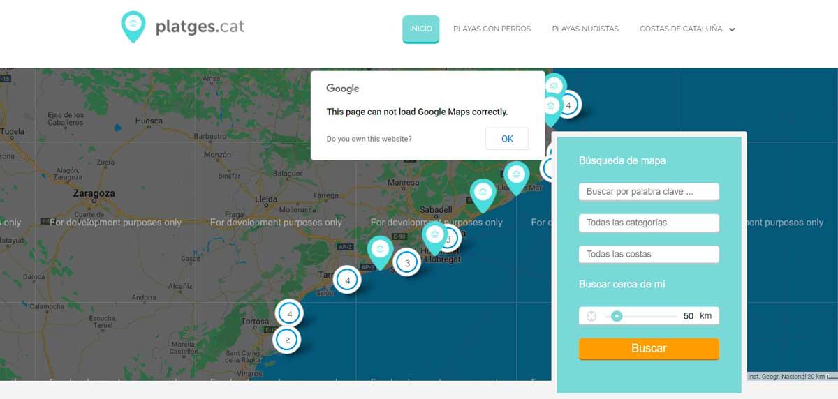 Platges Cat - Webs de información de playas