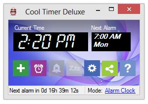captura de la app de alarma para windows cool timer