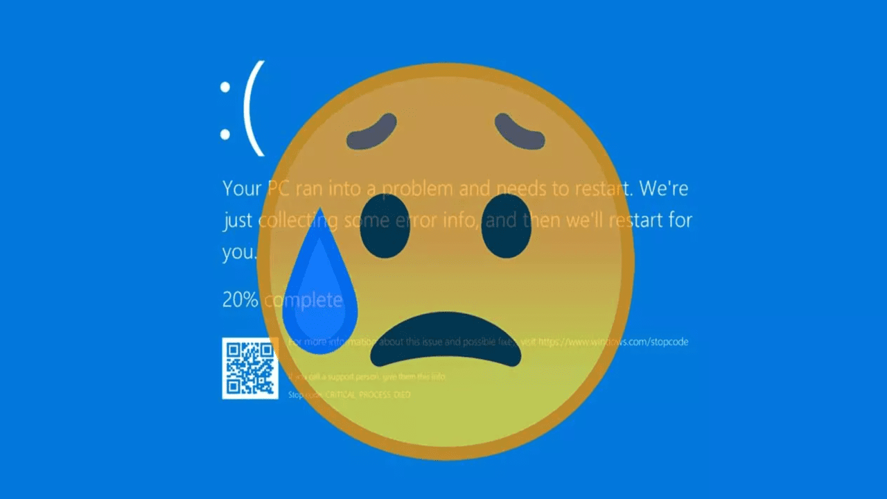 imagen de la pantalla azul de Windows
