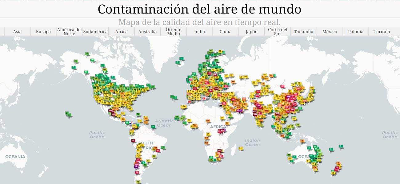 Contaminación del aire en el mundo