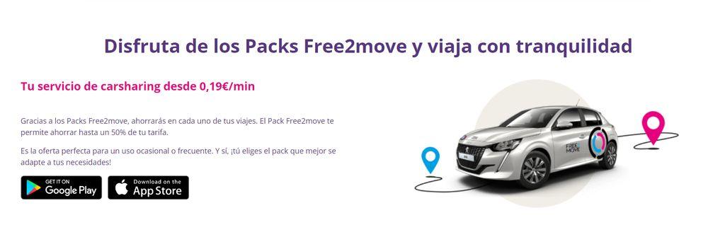 Los packs de ofertas de Free2Move permiten ahorrar en el carsharing