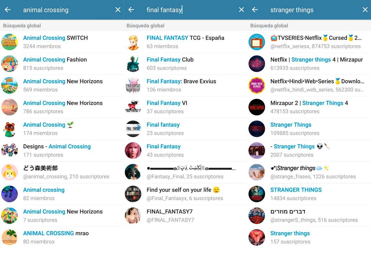 Grupos de Telegram