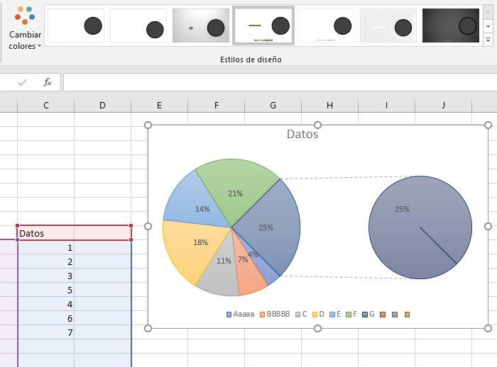 Diseño graficos Excel