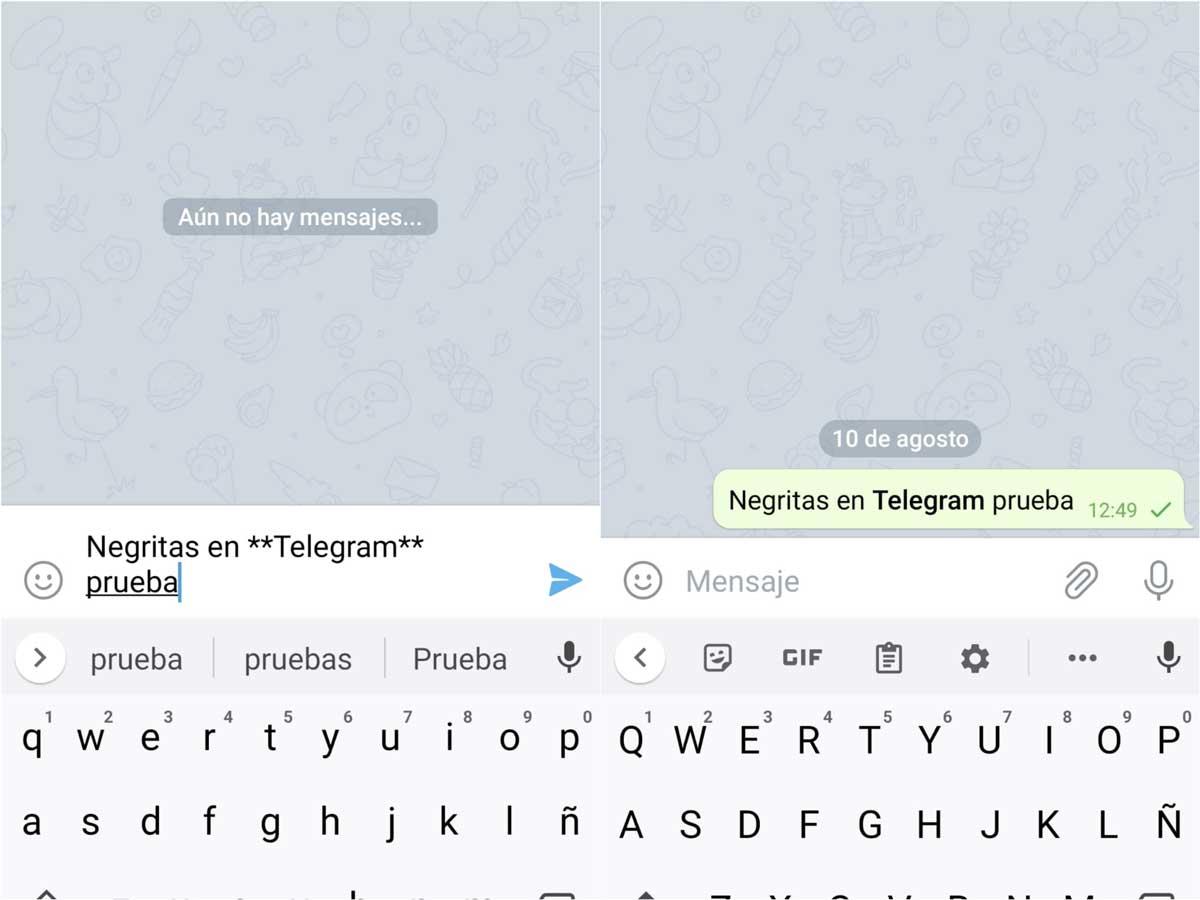 Negritas en Telegram (2)