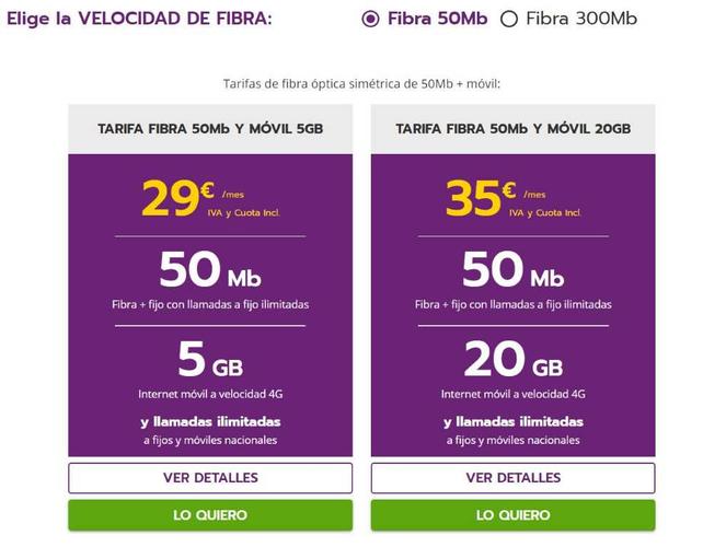 Nuevas tarifas Llamaya fibra, móvil y fijo en octubre 2020