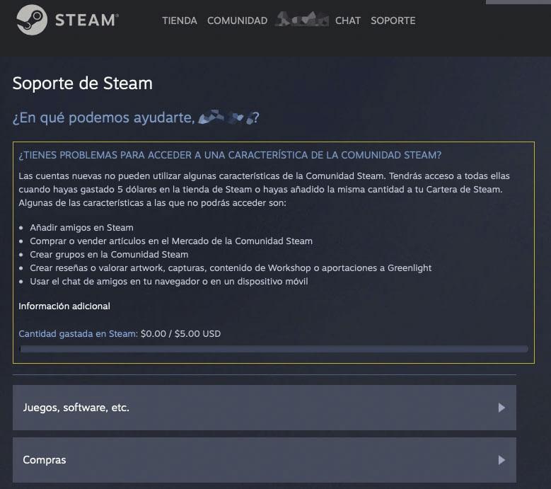 soporte steam 2