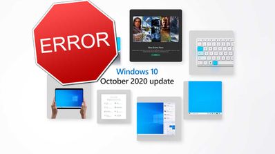 windows 10 october 2020 update error