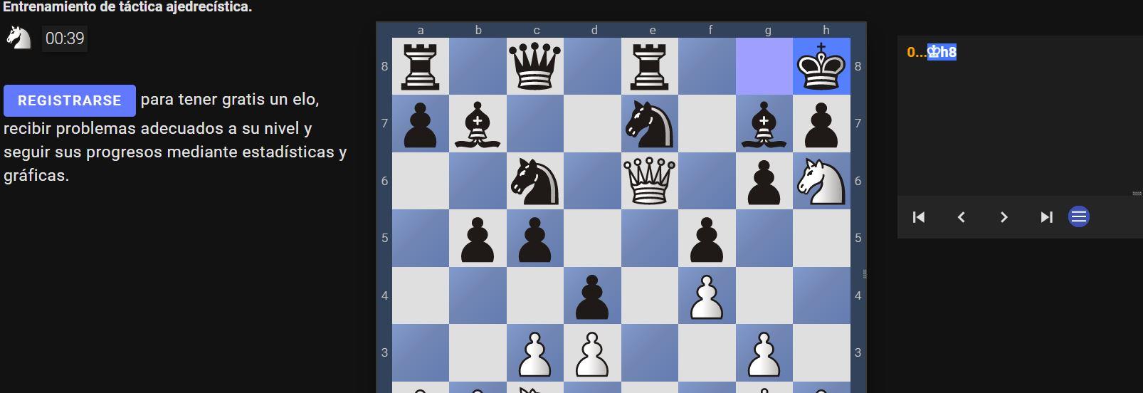 Entrenamiento ajedrez