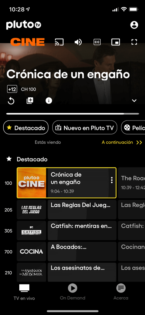 Cómo enviar contenido de Pluto TV a Chromecast: ver canales en Smart TV