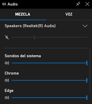 barra de juegos Windows 10 audio
