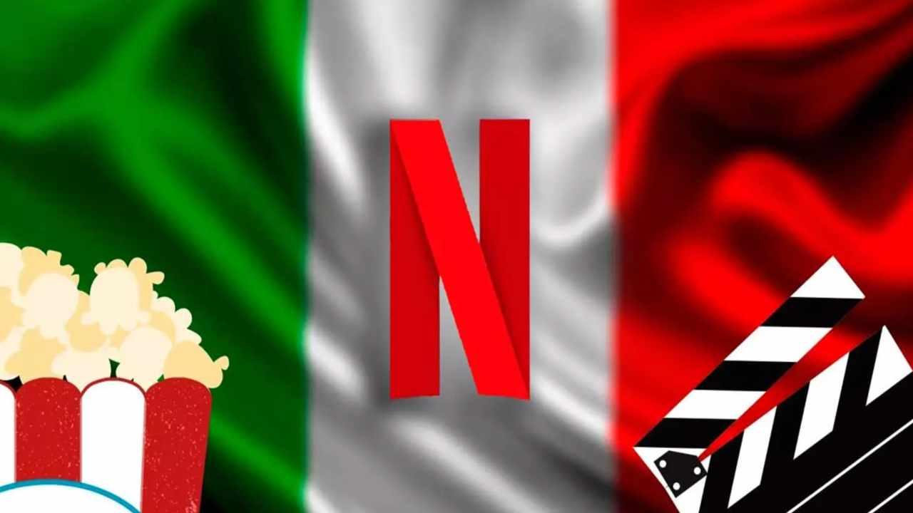 imagen de la banderia italiana con la N de Netflix