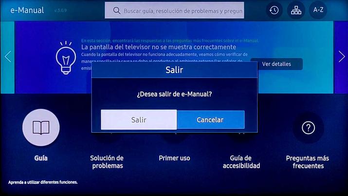 Samsung TV 8K opciones y ajustes