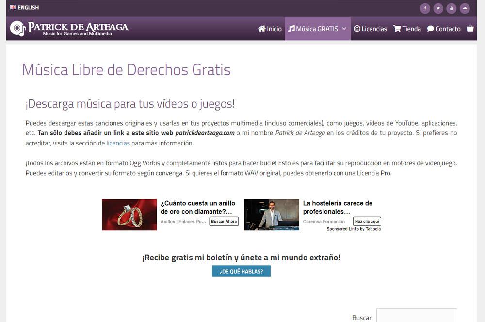 web Patrick de Arteaga
