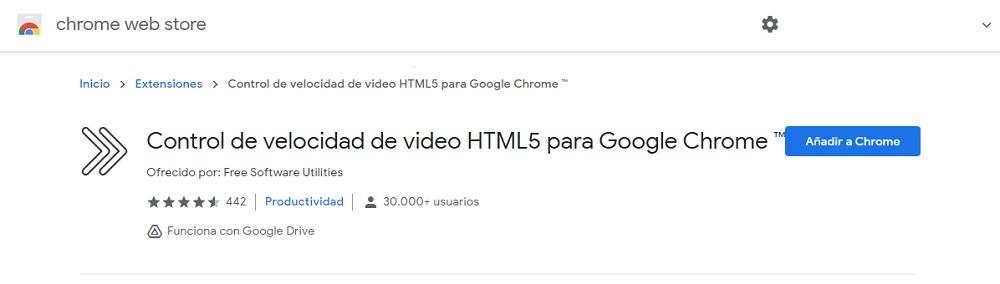 Control de velocidad de video HTML5