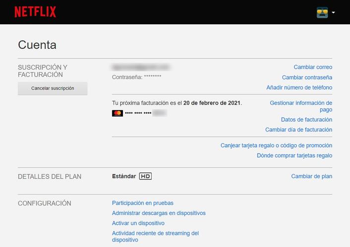cómo cambiar la fecha de cobro de Netflix
