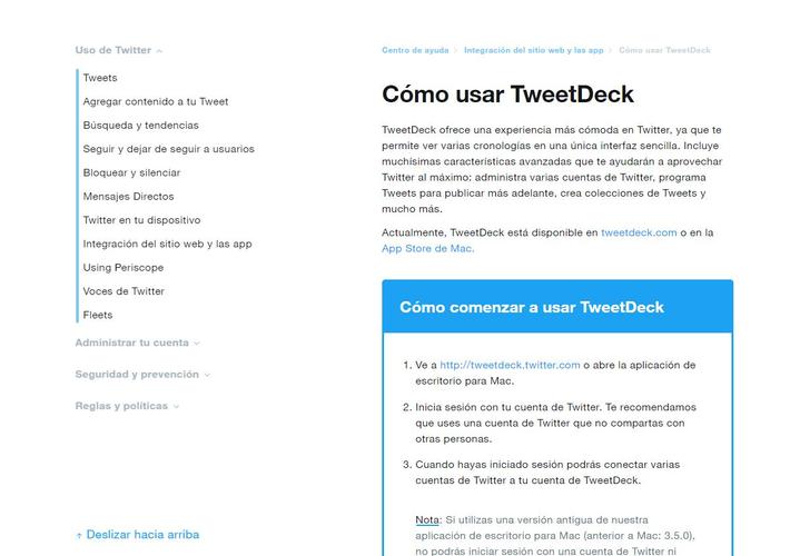 pantalla de tweetdeck, uno de los mejores programas para gestionar redes sociales