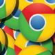 Logos de Chrome apilados