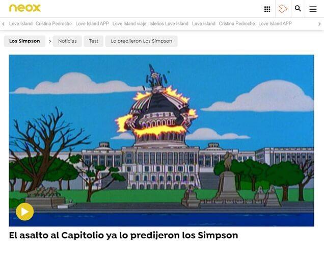 Web Los Simpsons Neox