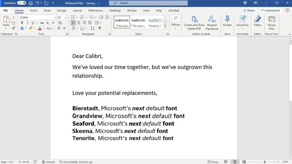 La actualización de Windows 10 May 2021 Update ya es oficial Calibri-will-no-longer-be-the-default-microsoft-office-font-532771-2