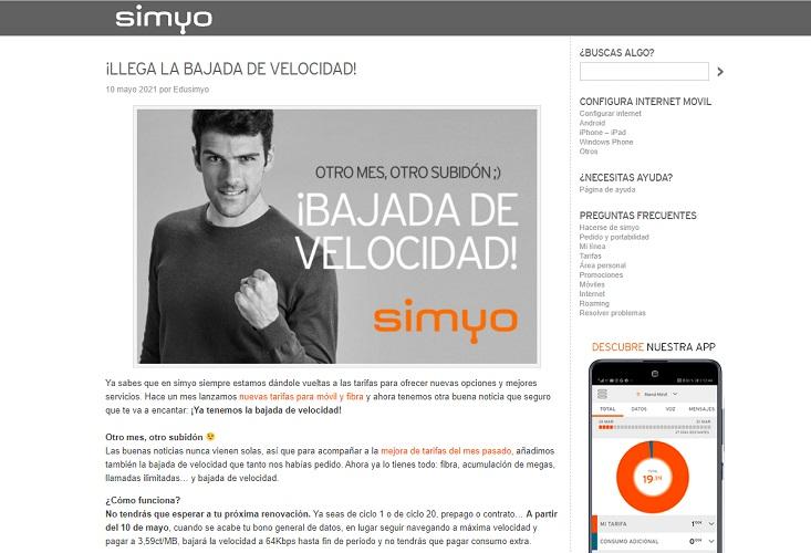 Blog Simyo